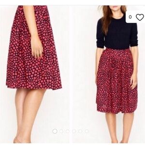 J.Crew heart print jardin skirt
